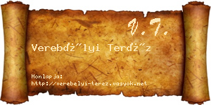 Verebélyi Teréz névjegykártya